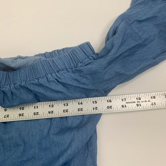Mustard Seed Women's Off-The-Shoulder Chambray Top Size Small - Picture 5 of 7
